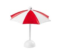 Soprammobile a forma di ombrellone, rosso-bianco, 10 x 10 cm