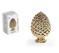 Soprammobile a Forma di pigna in Ceramica Stile Siciliano Decorata Oro gic (11 X 17 CM Art 700)