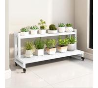 Soprammobile da Balcone Pianta Verde Soggiorno Portavasi da Fiori Decorazione da Giardino Giardino Fioriera A Gradini in Legno(Bianca,120 * 56)