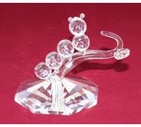 Soprammobile Statuina Cristalli Swarovski e Vetro di Murano Statuetta Bruco Ramo