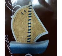 Sopramobile Barca in ceramica dipinta amano