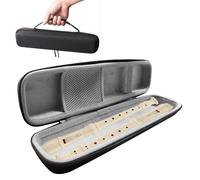 Soprano Recorder Carrying Case, Music Instrument Storage Case, 13,98 x 3,54 x 2,56 Inches Eva Zipper Carry Flute Storage Pouch, Black Secure Ideal Container for Beginners and Musicians