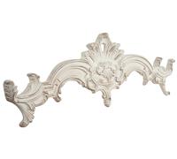 Sopraporta in Legno Bianco Anticato Biscottini 97x8x34 Made Italy Design