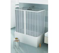 Sopravasca 3 Lati 70x150x70 cm 2 Ante a Soffietto in PVC H150 Caldoni UFO Bianco