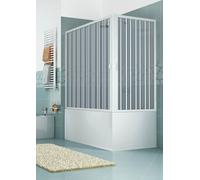 Sopravasca Angolare 70x150 cm 2 Ante a Soffietto in PVC H150 Caldoni Komet Bianco