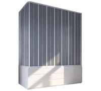 Sopravasca Angolare 70x170x150 cm 1 Anta a Soffietto in PVC Apertura Laterale H150 cm Dorini Bianco