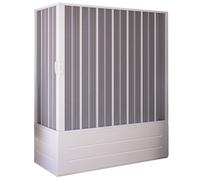 Sopravasca Angolare 70x170x150 cm 2 Ante a Soffietto in PVC Apertura Laterale H150 cm Dorini Bianco