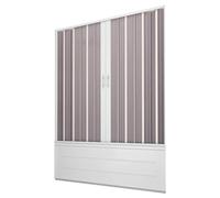 Sopravasca Lineare 170x150 cm 2 Ante a Soffietto in PVC Apertura Laterale H150 cm Dorini Bianco