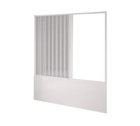 Parete Vasca Box Doccia a Soffietto cm 140-170x150h Regolabile Adattabile