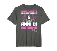 Sopravvissuta a 5 Anni di Matrimonio Regalo Anniversario Maglietta