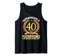 Sopravvissuta A Anni 40 di Matrimonio Anniversario Design Canotta