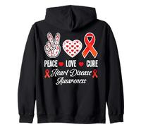 Sopravvissuto al Mese della consapevolezza delle malattie cardiache della Cura dellamore alla Pace Felpa con Cappuccio