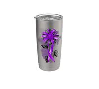 Sopravvissuto alla violenza domestica sopravvissuto emotivo alle ali viola Bicchiere termico in acciaio inox doppia parete