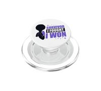 Sopravvissuto Ho combattuto Ho vinto la violenza domestica melanina nera sis PopSockets PopGrip per MagSafe