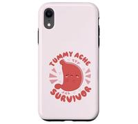 SOPRAVVIVENZA AL MAL DI TUMMY Il mio stomaco fa male Meme divertente Custodia per iPhone XR