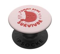 SOPRAVVIVENZA AL MAL DI TUMMY Il mio stomaco fa male Meme divertente PopSockets PopGrip Adesivo