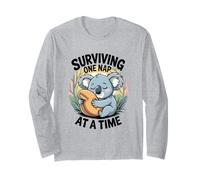 Sopravvivere a un pisolino alla volta - Simpatico Koala assonnato Maglia a Manica