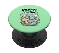 Sopravvivere a un pisolino alla volta - Simpatico Koala assonnato PopSockets PopGrip Adesivo
