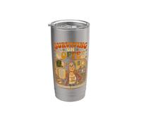 Sopravvivere al Caffè Teacher Mom Forza Retro Bicchiere termico in acciaio inox doppia parete