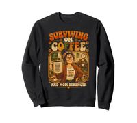 Sopravvivere al caffè Teacher Mom Forza Retro Felpa