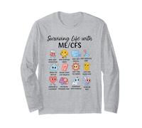 Sopravvivere alla Vita con Me/CFS Cute Awareness Design Maglia a Manica
