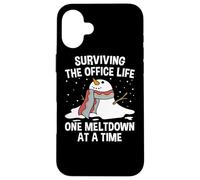 Sopravvivere alla vita in ufficio Una fusione alla volta divertente Custodia per iPhone 16 Plus