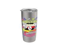 Sopravvivere all'Uganda con questi pazzi Uganda Bicchiere termico in acciaio inox doppia parete