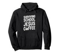 Sopravvivere Scuola su Gesù E caffè Umorismo Felpa con Cappuccio
