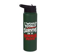 Sopravviverei totalmente in un film horror Stainless Steel Insulated Water Bottle