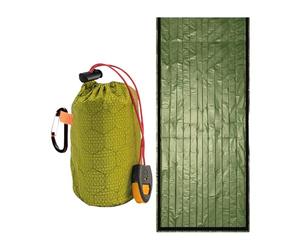 Sopravvivi al sacco a pelo, sacco da campeggio impermeabile, coperta termica leggera, escursioni compatte portatili, attrezzatura isolata per zaino in spalla, trekking, avventura all'aperto, 83.86x35,