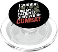 Sopravvivo al lavoro a turni come i miei pazienti sono sopravvissuti all"infermiera PopSockets PopGrip per MagSafe
