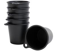 SoPro 6x bicchieri da shot in plastica 4 cl riutilizzabili - Bicchieri da shot 40 millilitri nero - Bicchiere da shot riutilizzabile da appendere al collo - Tazza da shot 4cl