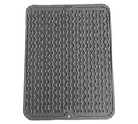 SOQKEEN Grande Tappetino Scolapiatti Silicone 50x40cm, Grigio