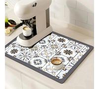 SOQKEEN Tappetino Assorbente Cucina, 60 x 40 cm Tappetino Scolapiatti, Tappetino per Macchina da Caffè, Tappetino Antimacchia per Cucina