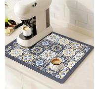 SOQKEEN Tappetino Macchina Caffe, 50 x 30 cm Tappetino Scolapiatti da Lavello Accessori Cucina, Tappetino Assorbente Cucina, Tappetino Antimacchia per Cucina