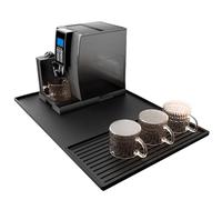 SOQKEEN Tappetino Macchina Caffe, 60 x 40 cm Tappetino Macchina da Caffe in Silicone con 40 x 19 cm Staccabile Tappetino Scolapiatti Silicone, Tappetino Sotto Macchina Caffe