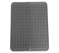 SOQKEEN Tappetino Scolapiatti Silicone 40x30cm, Antiscivolo, Grigio