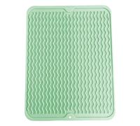 SOQKEEN Tappetino Scolapiatti Silicone 40x30cm, Verde Chiaro