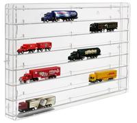 SORA Vetrina espositiva per modellini Camion in Scala 1/87 con Pannello Posteriore Trasparente