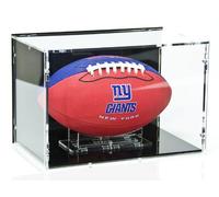 Sora Vetrina espositiva per Palle da Football Americano con Base Nera e Pannello Posteriore Nero