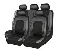 SORAD Pelle PU Copri-Sedile Set Completo per Audi A5 Sportback 8T8/B8 2009-2016, Coprisedili per Auto in Pelle a 5 Posti Antiscivolo 9 pcs Pelle Auto Set Coprisedili,Grey