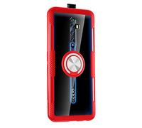 SORAKA Cover Trasparente per OPPO Reno2 Z con Supporto anello,Cover Acrilico trasparente Custodia OPPO Reno2 Z con piastra metallica per Supporto Auto Smartphone Magnetico