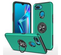 SORAKA Custodia per OPPO A12/AX7 con supporto ad anello invisibile e piastra metallica per supporto magnetico per auto Custodia robusta di grado militare Custodia protettiva antiurto