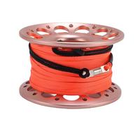 Sorandy 30 M di Bobina per Immersioni in Alluminio, Bobina per Immersione con Ganci a Doppia estremità per Le Operazioni Marittime Subacquee All'aperto (ROSEO)