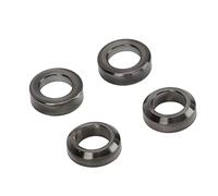 Sorandy 4pcs Bici per Pinatore Freno in Lega di Titanio, Rondella di Pinza per Freno per Mountain Bike Convessa Convessa, Ruggine Leggera Resistente alla Finitura Raffinata Guida Migliorata (Black)