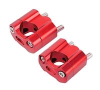 Sorandy Adattatore Riser Manubrio in Alluminio CNC per Morsetti Moto da 22 Mm/28 Mm, Soluzione di Montaggio Durevole per Motociclisti, Disponibile in Oro/rosso/nero, Set di 2 (rosso)