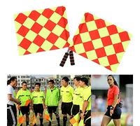 Sorandy Bandiere per Arbitri di Calcio da 2 Pezzi Impermeabili e Durevoli per gli Ufficiali di Gara con Comoda Impugnatura