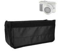 Sorandy Borsa per Inserto per Fotocamera DSLR Impermeabile Antiurto con Divisorio Imbottito per Riporre gli Attrezzi Fotografici 12,6x6,3x3,94 Pollici Velluto in Spugna di Nylon (BLACK)