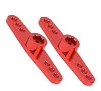 Sorandy Braccio Servo RC CNC in Lega di Alluminio 2 Pezzi 25T, Universale per Auto RC 1/10 con Trattamento Superficiale Anodico Durevole e Leggero (rosso)