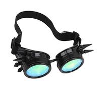Sorandy Caleidoscopio Occhiali Stile Steampunk con Fascia Regolabile per Feste in Costume Halloween Potenziamento della Vista PC ABS 1 Paio (BLACK)